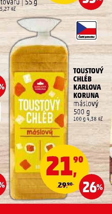 Toustový chléb Karlova Koruna