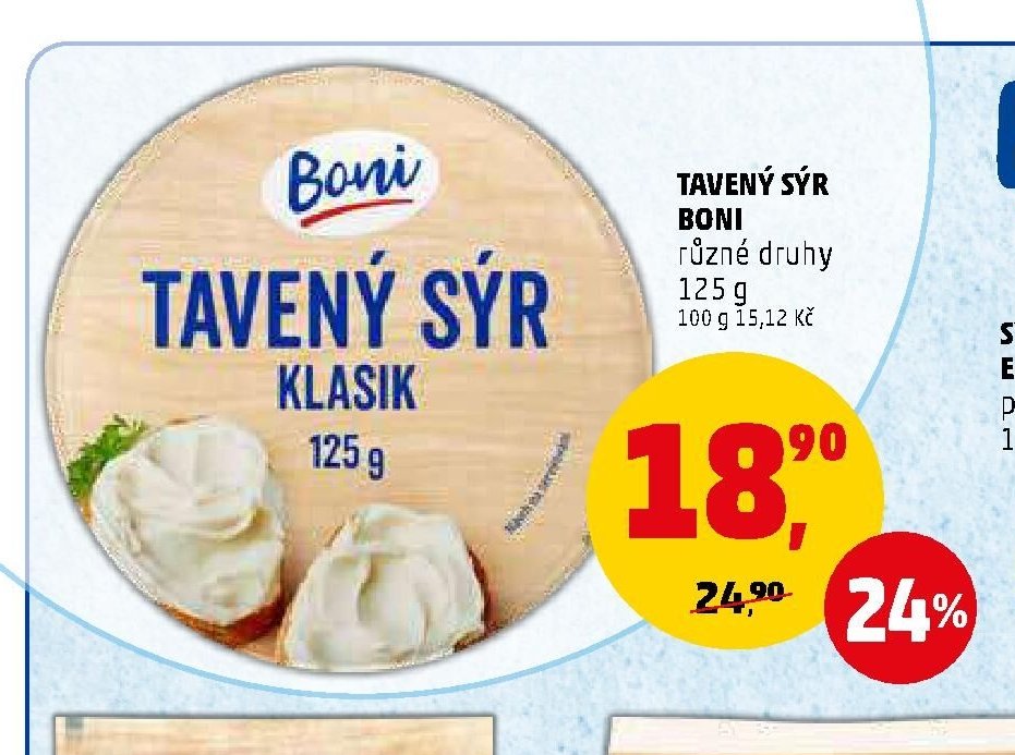 Tavený sýr Boni