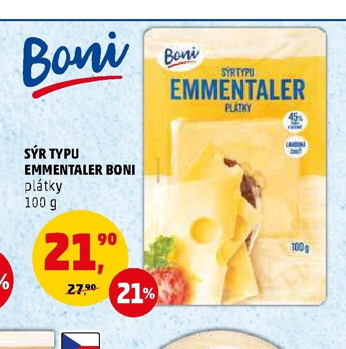 Sýr typu Emmentaler Boni