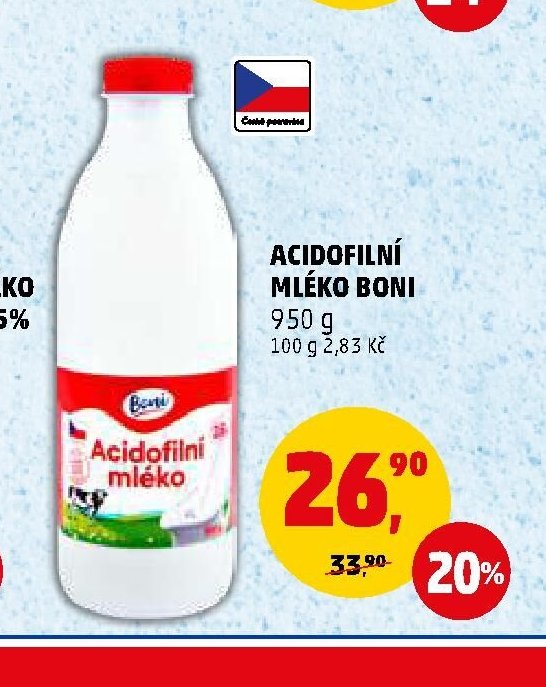 Acidofilní mléko Boni