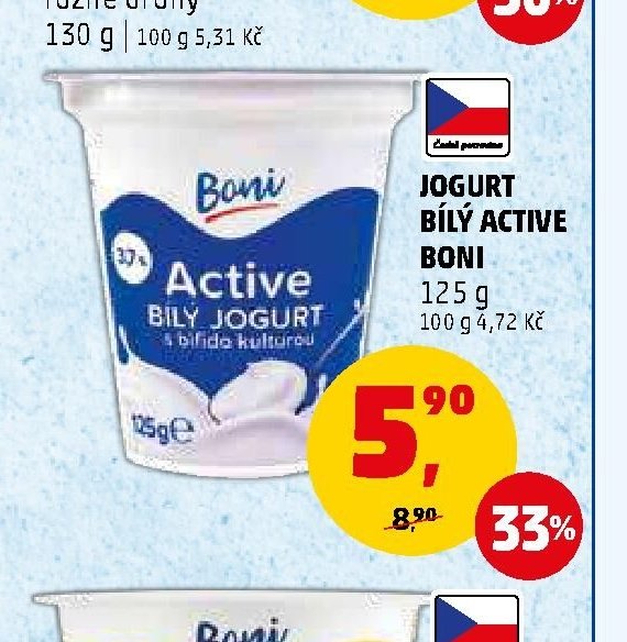 JOGURT BÍLÝ ACTIVE BONI