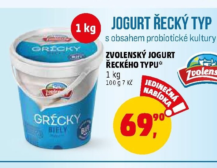 ZVOLENSKÝ JOGURT ŘECKÉHO TYPU