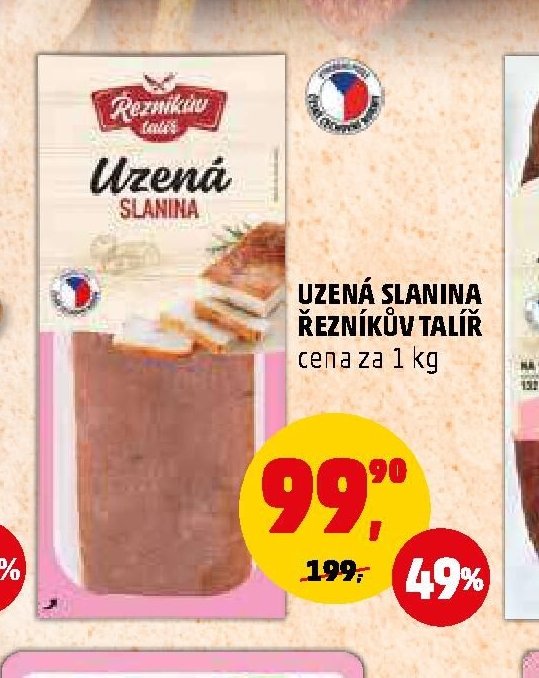 UZENÁ SLANINA ŘEZNÍKŮV TALÍŘ cena za 1 kg
