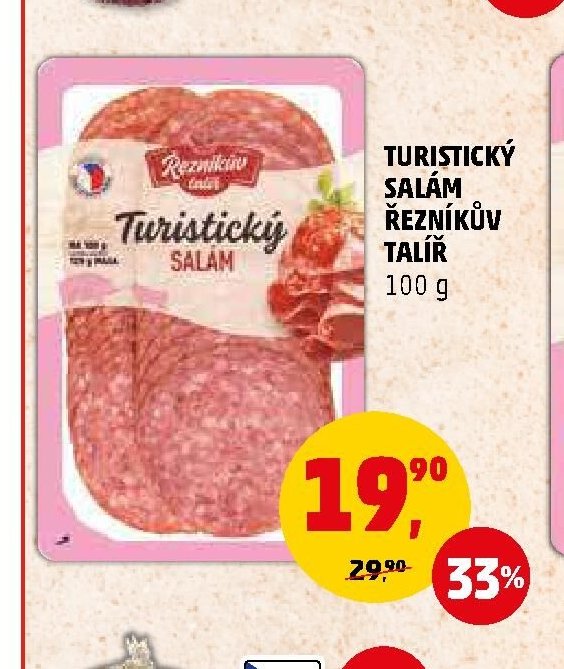 TURISTICKÝ SALÁM ŘEZNÍKŮV TALÍŘ 100 g