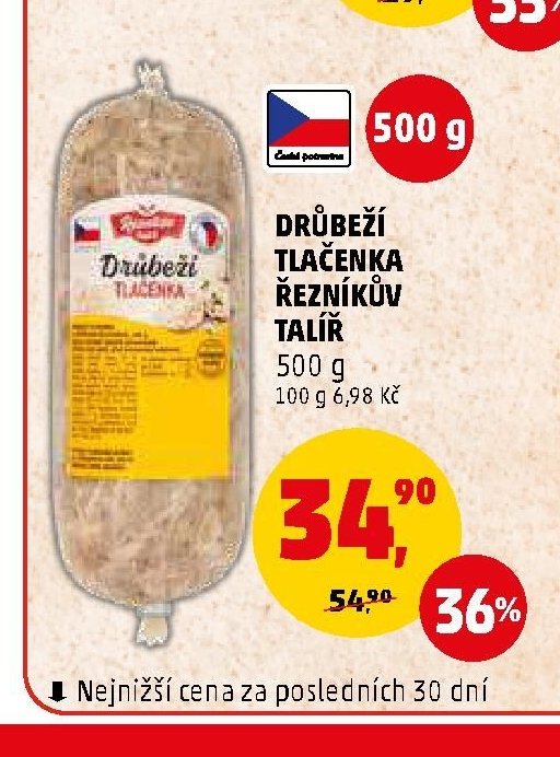 DRŮBEŽÍ TLAČENKA ŘEZNÍKŮV TALÍŘ 500 g