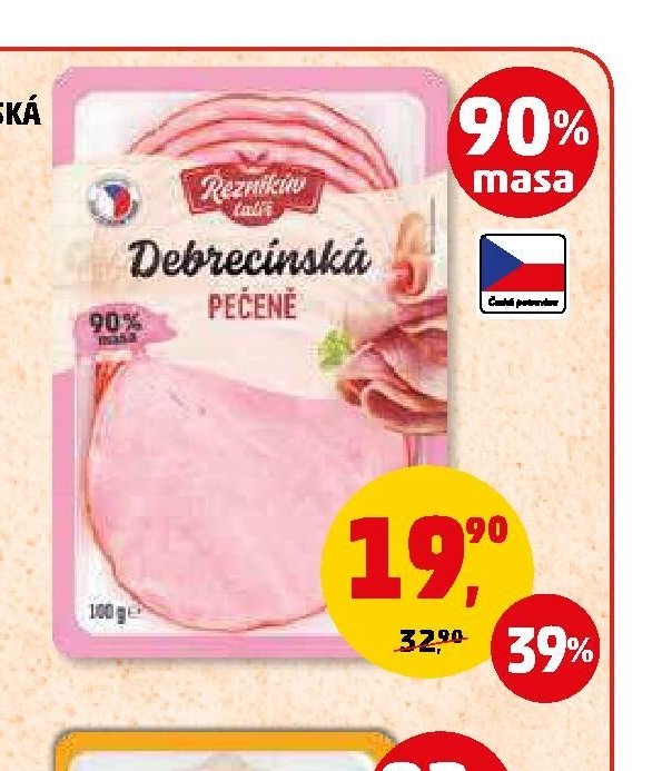 DEBRECÍNSKÁ PEČENĚ ŘEZNÍKŮV TALÍŘ krájená 100 g