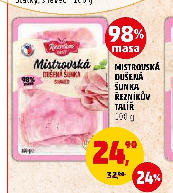 MISTROVSKÁ DUŠENÁ ŠUNKA ŘEZNÍKŮV TALÍŘ 100 g