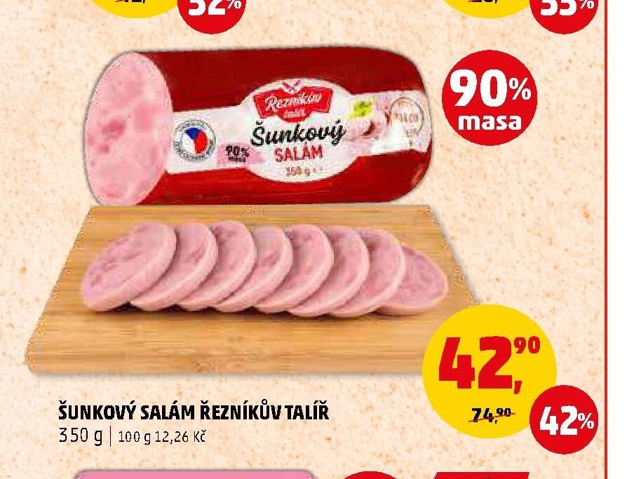 ŠUNKOVÝ SALÁM ŘEZNÍKŮV TALÍŘ 350 g