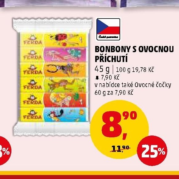 BONBONY S OVOCNOU PŘÍCHUTÍ
