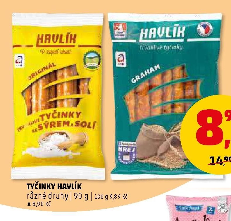 TYČINKY HAVLÍK různé druhy
