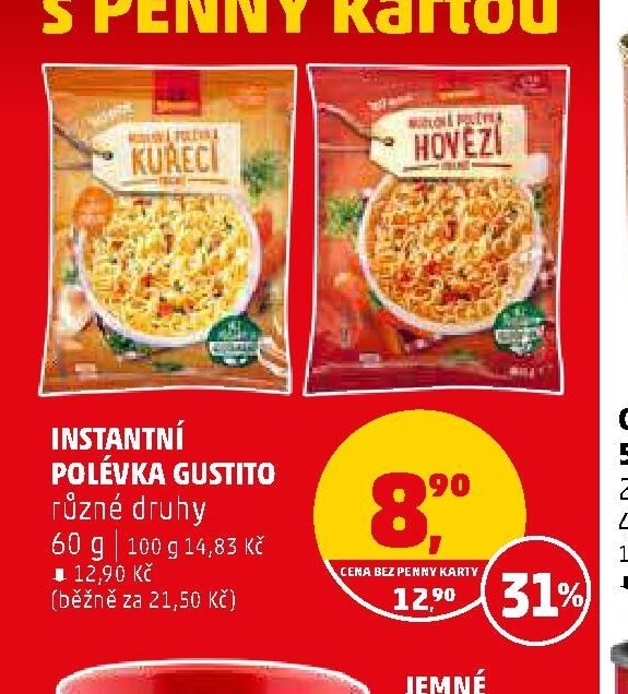 Instantní polévka Gustito