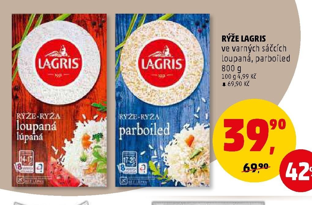 RÝŽE LAGRIS loupaná, parboiled