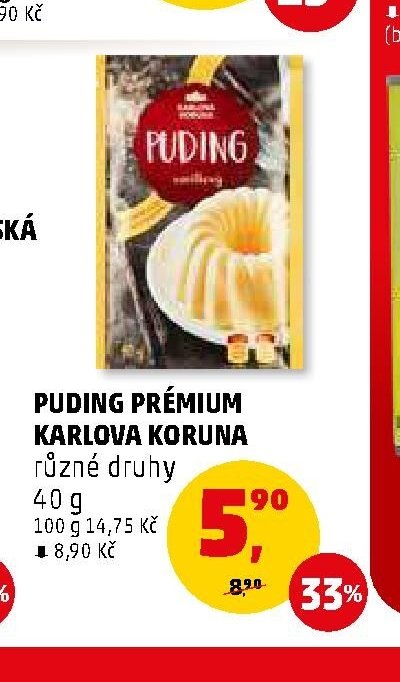 PUDING PRÉMIUM KARLOVA KORUNA