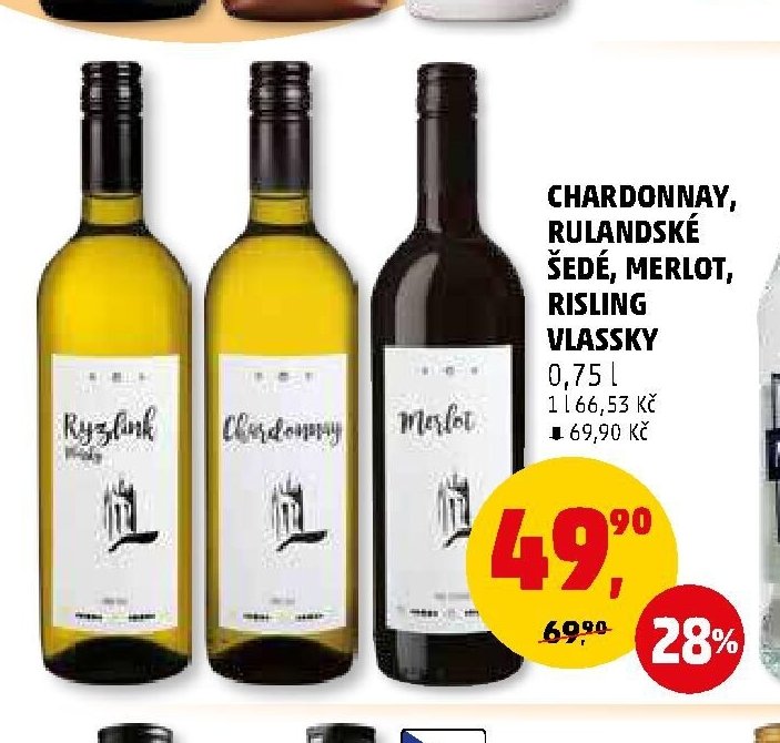 CHARDONNAY, RULANDSKÉ ŠEDÉ, MERLOT, RISLING VLASSKY