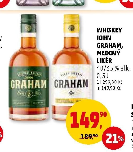 WHISKEY JOHN GRAHAM, MEDOVÝ LIKÉR