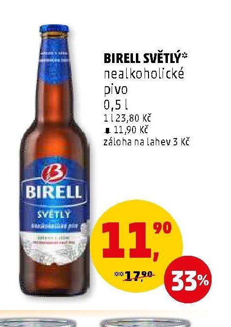 Birell Světlý nealkoholické pivo