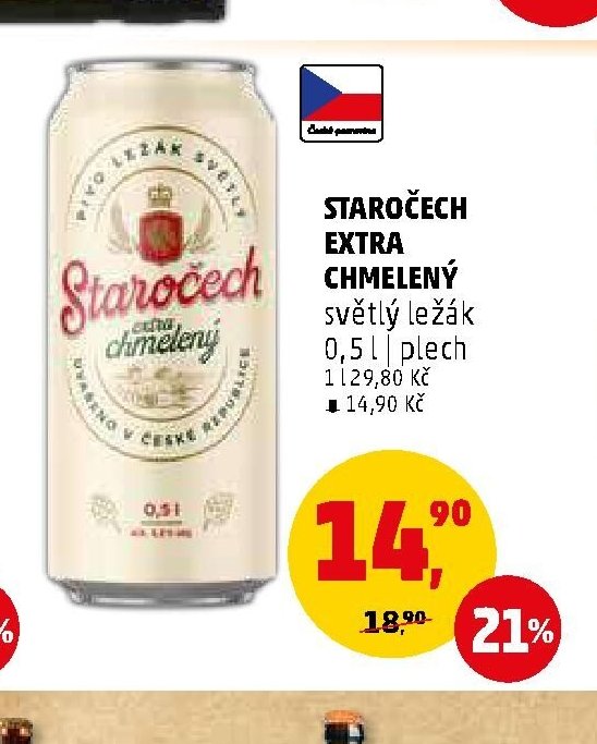 Staročech Extra Chmelený světlý ležák