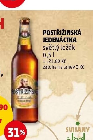 Postřižinská jedenáctka světlý ležák