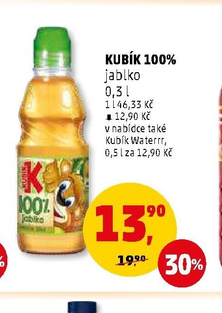 Kubík 100% jablko 0,3 l