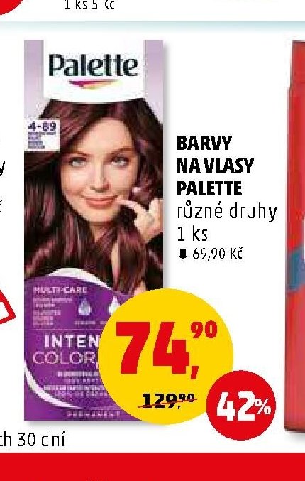 Barvy na vlasy Palette různé druhy 1 ks