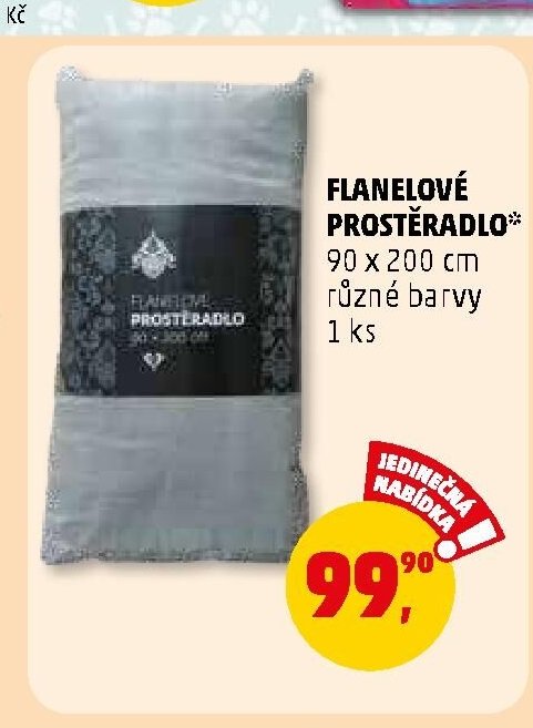 FLANELOVÉ PROSTĚRADLO*