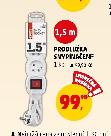 PRODLUŽKA S VYPÍNAČEM