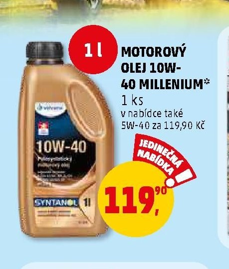 MOTOROVÝ OLEJ 10W-40 MILLENIUM