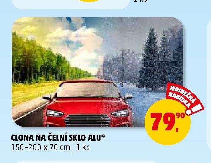 CLONA NA ČELNÍ SKLO ALU
