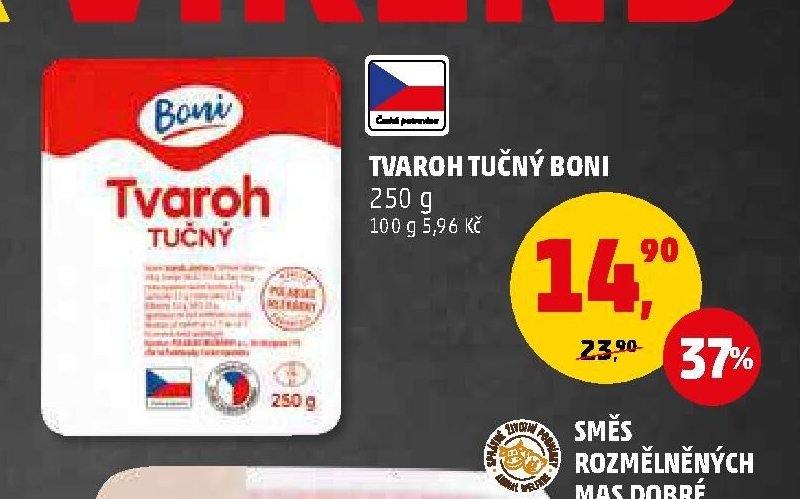 Tvaroh tučný Boni