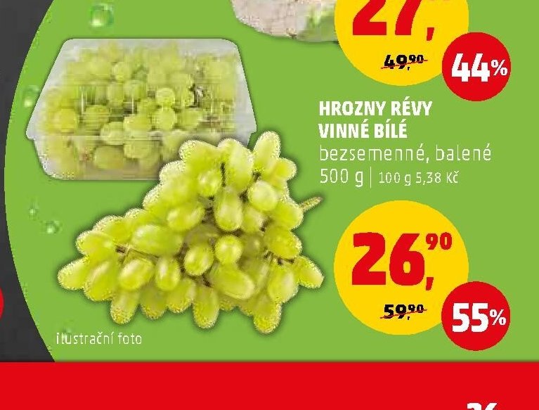 Hrozny révy vinné bílé