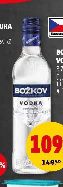 Božkov Vodka, 37,5 % alk., 0,5 l