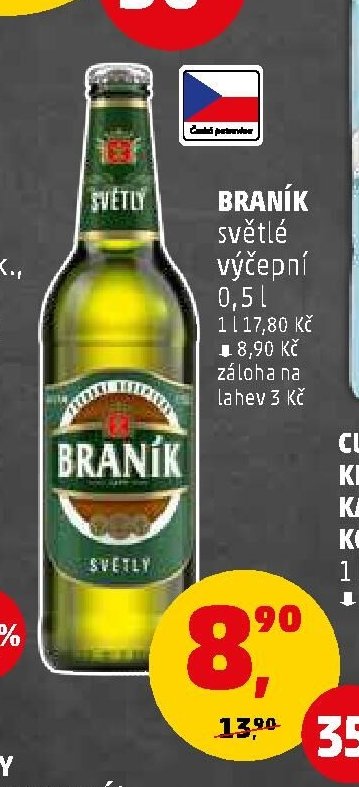 Braník světlé výčepní, 0,5 l