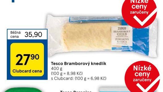 Tesco Bramborový knedlík