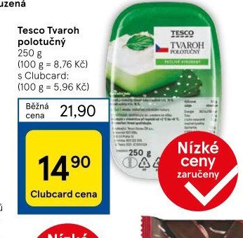 Tesco Tvaroh polotučný