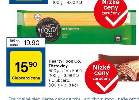 Hearty Food Co. Těstoviny