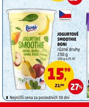JOGURTOVÉ SMOOTHIE BONI různé druhy