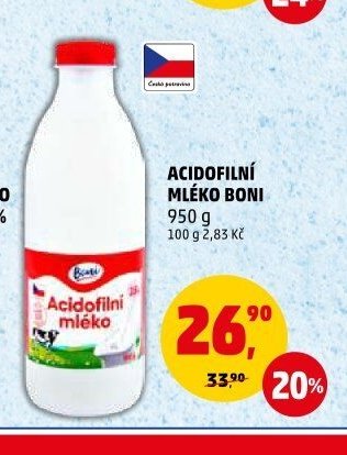 ACIDOFILNÍ MLÉKO BONI