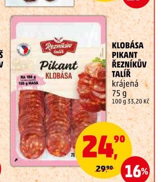 Klobása Pikant Řezníkův talíř