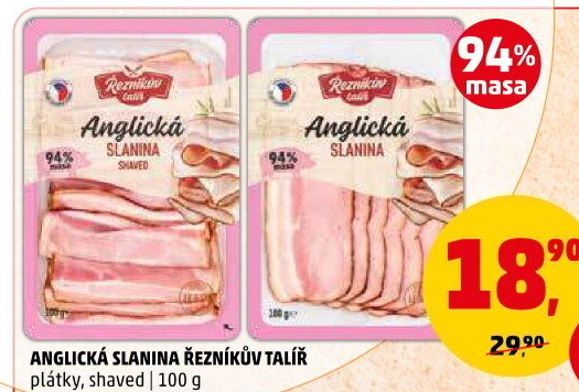 Anglická slanina Řezníkův talíř