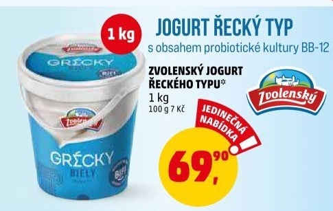 Bílý jogurt řeckého typu Zvolenský