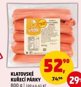 Kuřecí klatovské párky DZ Klatovy