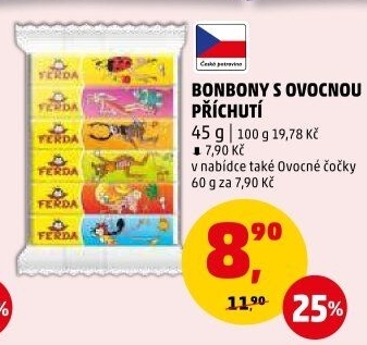 Ovocné dražé Ferda M Bons