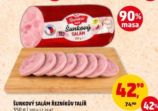 Salám šunkový Řezníkův talíř