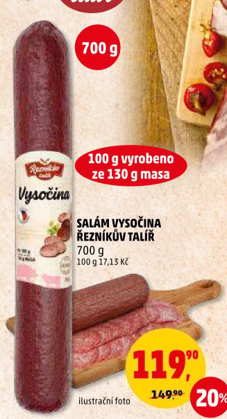 Salám Vysočina Řezníkův talíř