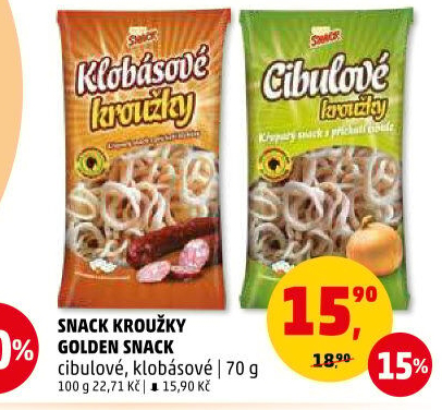 Snack kroužky Golden Snack