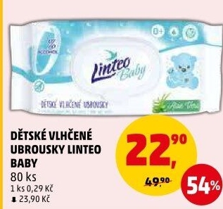 Vlhčené ubrousky dětské Linteo Baby