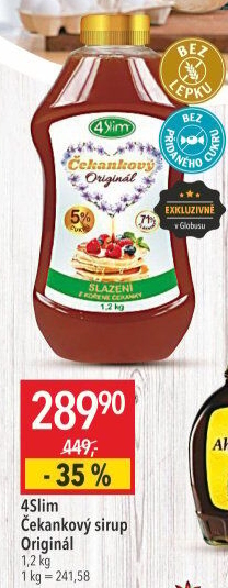 Čekankový sirup 4Slim