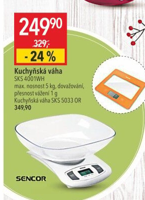 Kuchyňská digitální váha Sencor SKS 4001