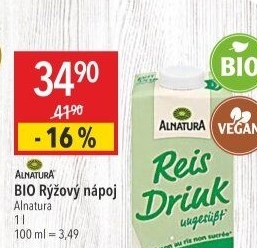 Rýžový nápoj bio Alnatura