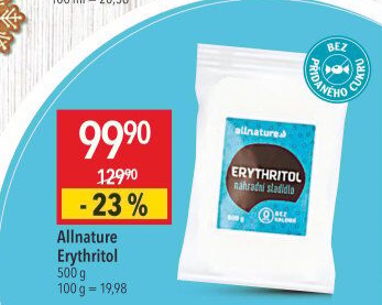 Sladidlo Erythritol Allnature